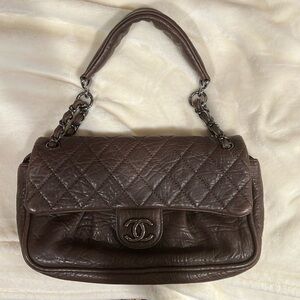 Authentic brown Chanel handbag.